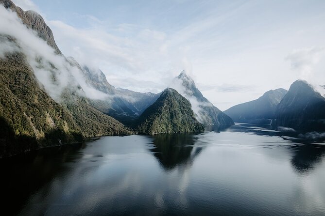 Milford Sound Grand Tour Helicopter Scenic Flight Departing from Milford Sound - The Sutherland Falls landing gives the flight a real sense of place