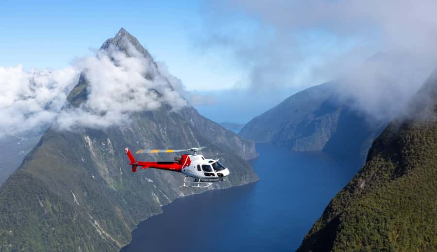 Milford Sound Scenic Helicopter Flight with Landing - Landing near Milford Sound and walking by Mitre Peak
