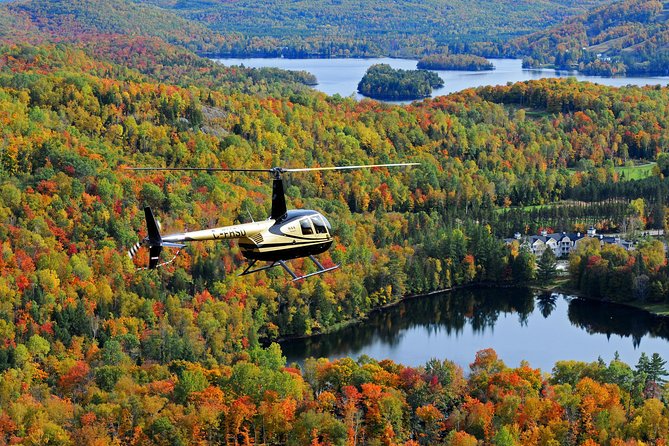 Mont-Tremblant Helicopter Tours - Winter snow, frozen water, and fall color