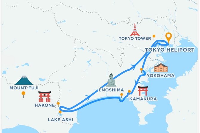 Mt. Fuji & Tokyo Luxury Helicopter Tour【90Mins-5pax】Breathtaking! - Following the Tokaido coast toward Minato Mirai