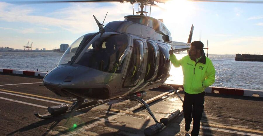 New Jersey: New York City Night Skyline Helicopter Tour - A six-seat helicopter and wide city views