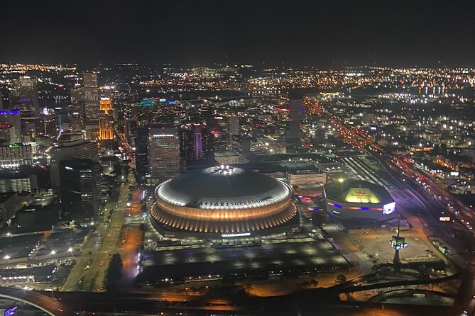 New Orleans City Lights Night Helicopter Tour - New Orleans after dark, seen from above
