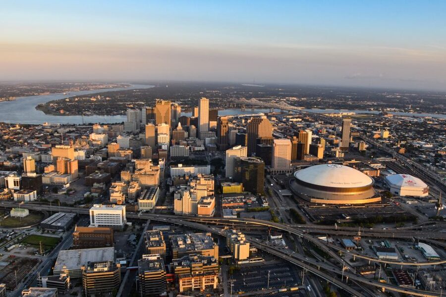 New Orleans: Daytime City Helicopter Tour - City Park, the Fair Grounds, and the Superdome
