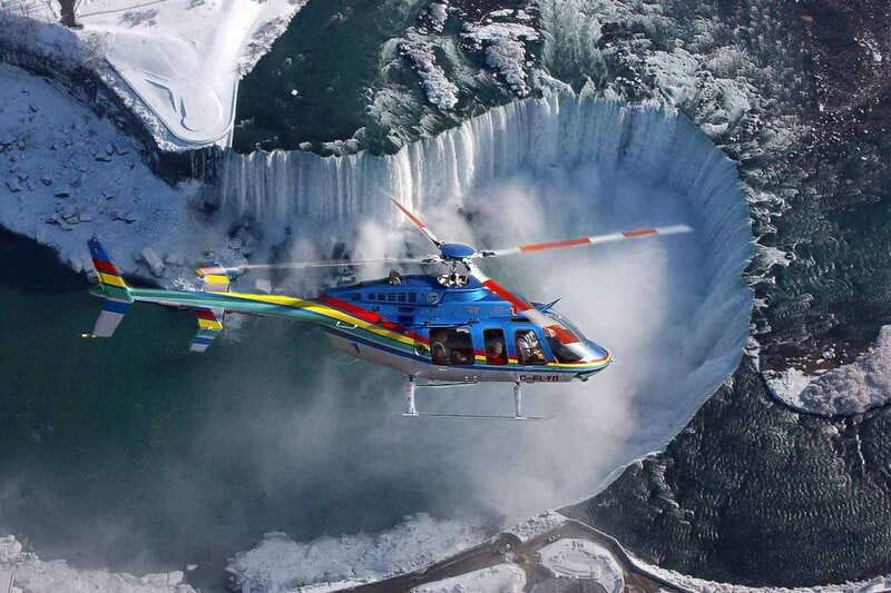 Niagara Falls, ON: Helicopter Ride with Boat & Skylon Lunch - Behind Horseshoe Falls at Journey Behind the Falls