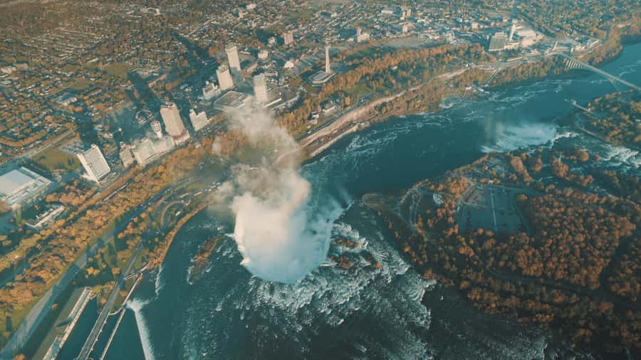 Niagara Falls USA: Boat Tour & Helicopter Ride with Transfer - A Rainbow Air helicopter view