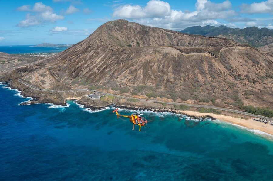 Oahu: Magnum P.I. Doors-Off Helicopter Tour - Waikiki from above