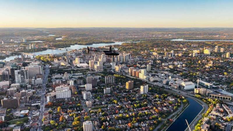 Ottawa: Helicopter Ride with Live Commentary - Château Laurier and the Rideau Canal