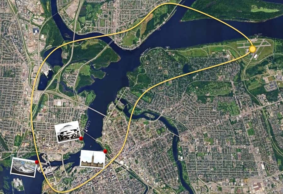 Ottawa: Panoramic helicopter flight (Gatineau Park + downtown) - The 20-minute route and the balance of city and nature