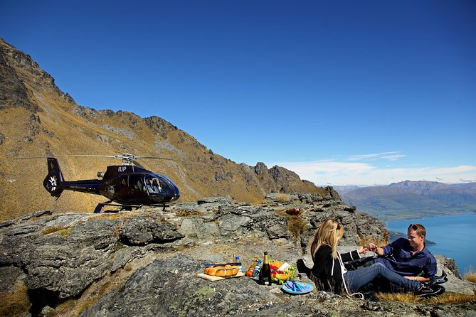 Private Champagne Picnic on a Peak with Helicopter Ride - Leaving Frankton for Cecil Peak