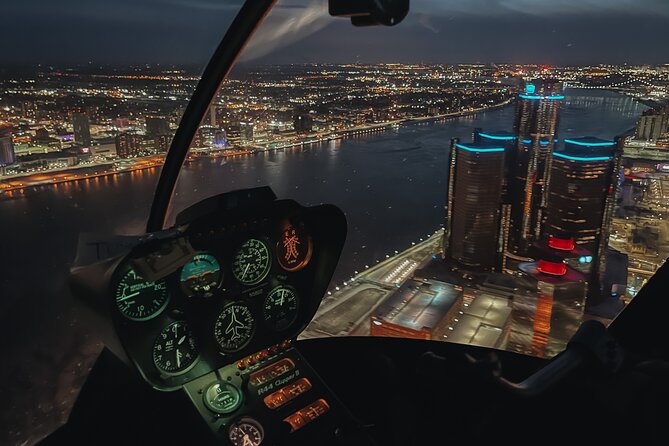 Private Downtown Detroit Helicopter Ride - From Conner Street toward Corktown and Midtown