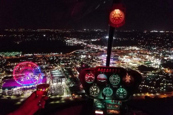 Private Helicopter 77 Miles Fireworks Tour over all Theme Parks - The private helicopter setup