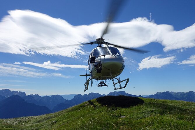 Private helicopter flight to Stockhorn mountain, with view to the Swiss Alps - Niesen, Switzerland’s pyramid mountain