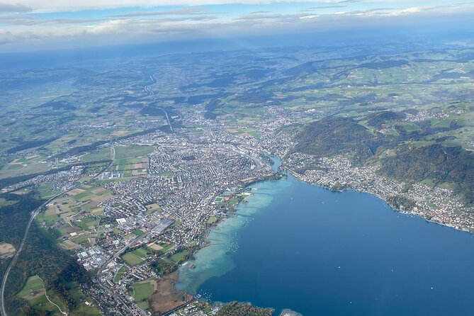 Private helicopter flight to Stockhorn mountain, with view to the Swiss Alps - Wimmis Castle and the road toward Stockhorn