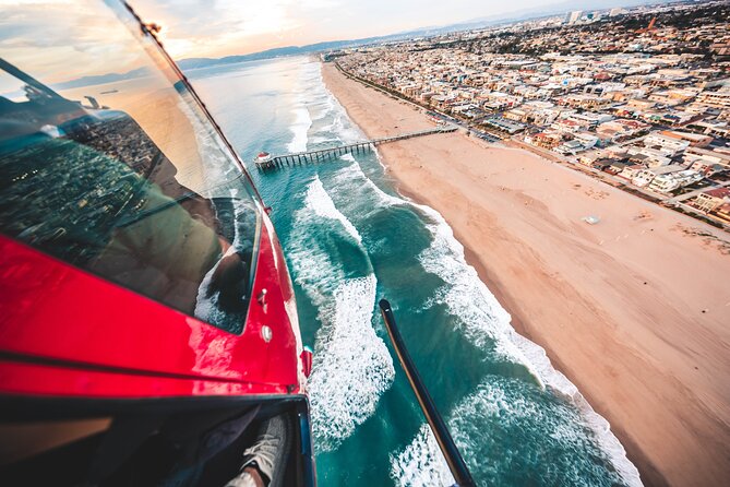Private Helicopter Tour of Hollywood Sign, Beaches and More - Santa Monica Pier and the Pacific edge