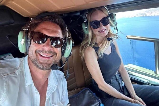 Private Helicopter Transfer from Milos to Santorini - Inside the private helicopter