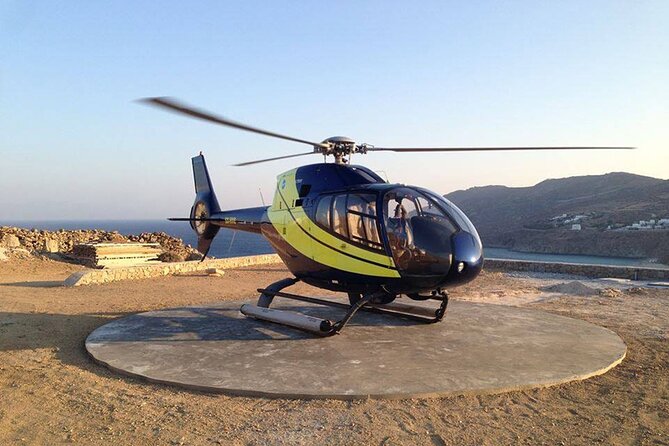 Private Helicopter Transfer from Santorini to Mykonos - A private flight for four people