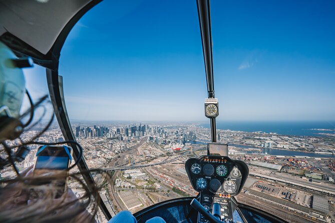 Private Melbourne Skyline Helicopter Ride - Melbourne Park and Rod Laver Arena from above