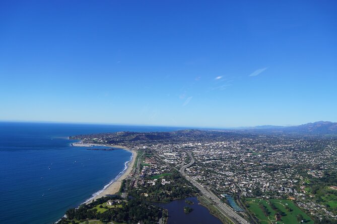 Private Mountain and City Helicopter Flight Santa Barbara - Reaching Cachuma Lake by helicopter