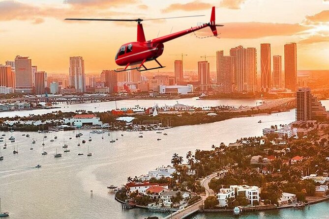 Romantic Miami Helicopter Tour with Champagne - South Beach from the air