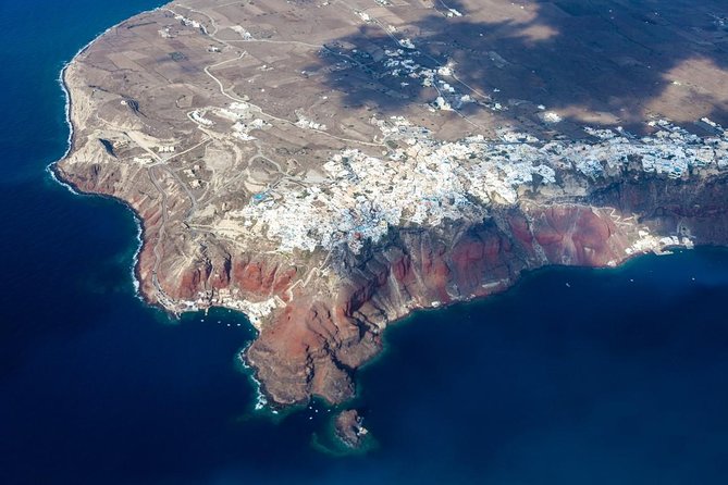 Santorini 30min Helicopter Tour - Black-sand beaches at Perissa and Kamari