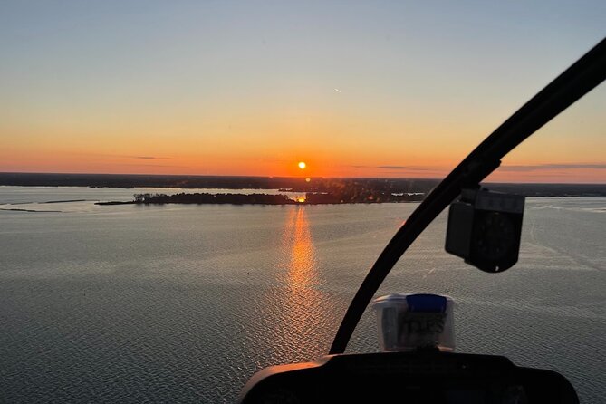 Sunset Helicopter Experience in Downtown Detroit - Belle Isle, Grosse Ile mansions, and the Buick Mansion