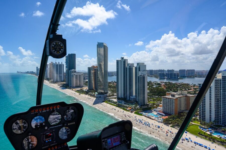 Sunset Helicopter Tour: Fort Lauderdale-Miami Beach - Leaving KEEN FLY and Port Everglades