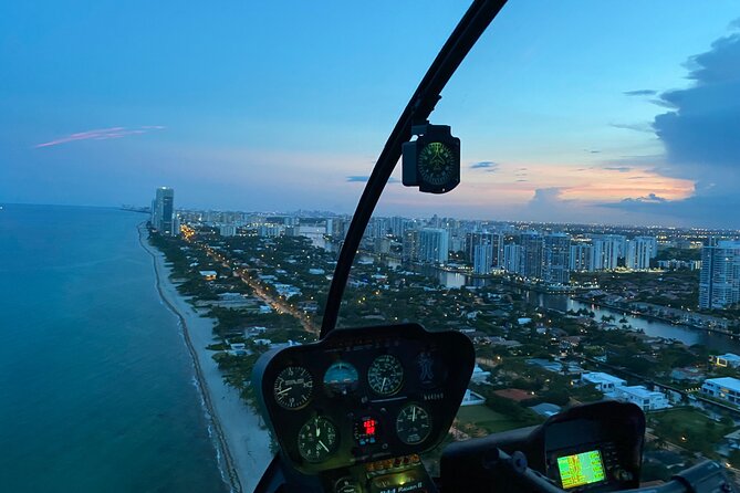 Sunset Helicopter Tour-Miami Iconic Coast and City Views - Hollywood Broadway and the run toward Sunny Isles