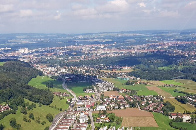 Swiss Capital city helicopter sightseeing tour - the ideal flight to see Berne - Wankdorf Stadium and the Big YB view