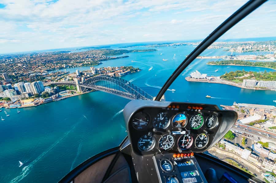 Sydney: 20-Minute Shared Helicopter Ride over Sydney Harbour - Sydney Harbour from a helicopter window
