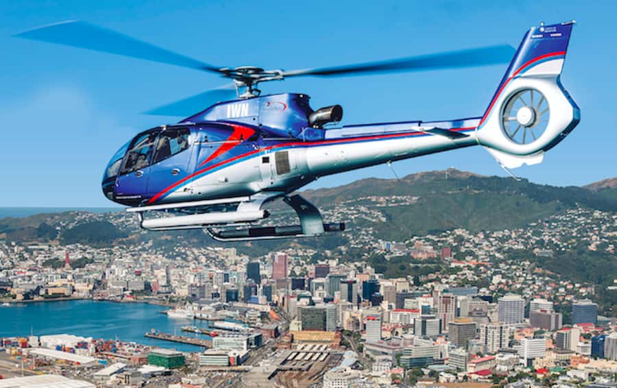 Wellington Helicopters Scenic Harbour Flight - Zealandia from above