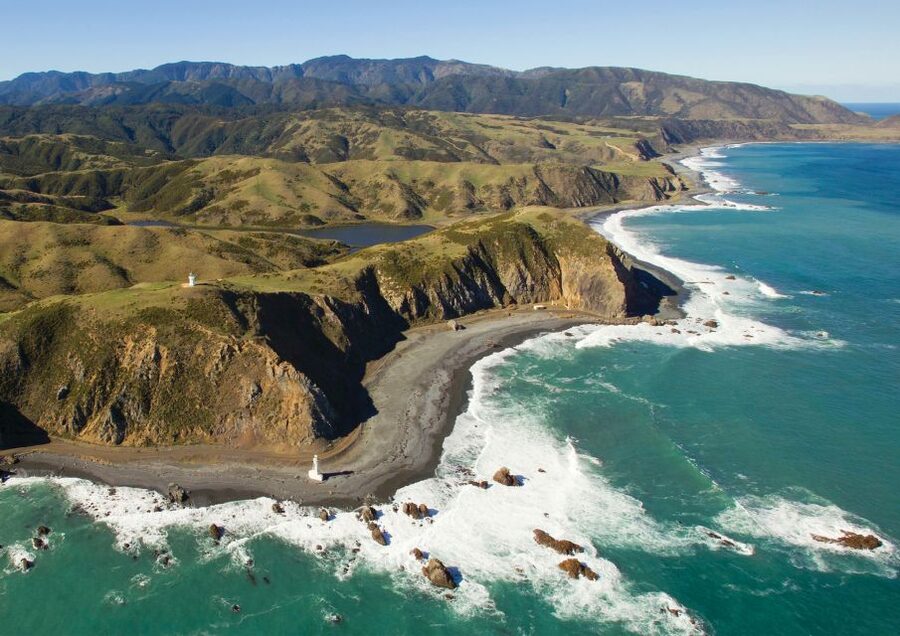Wellington: Scenic South Coast Discovery Helicopter Flight - From city streets to Makara’s giant turbines