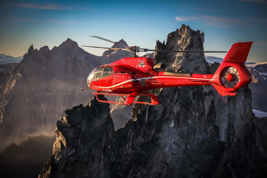 Whistler Helicopter Tour: Glaciers and Black Tusk - Leaving Whistler behind from the Blackcomb Helicopters base
