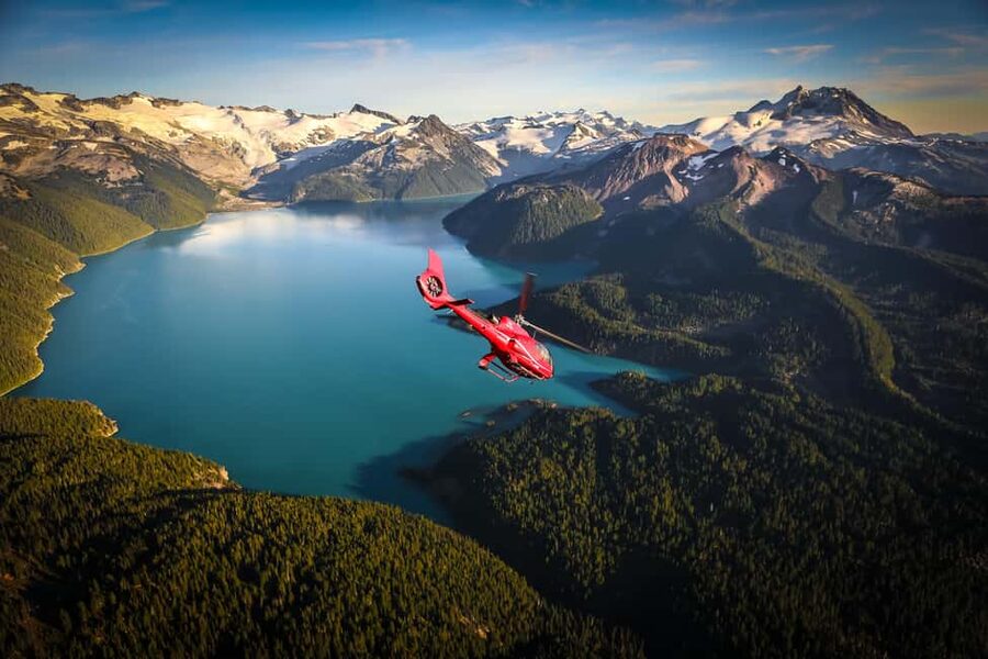 Whistler Helicopter Tour: Glaciers and Black Tusk - Cheakamus Glacier and its blue crevasses