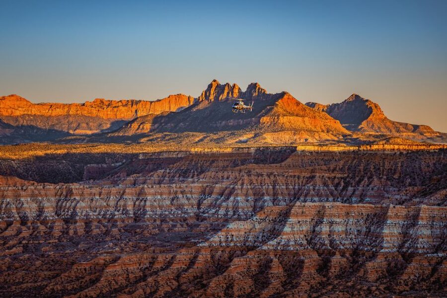 Zion National Park, Canaan Cliffs: Extended Helicopter Tour - The first views over Zion National Park
